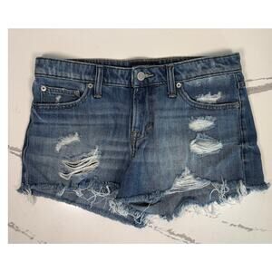 Lucky Brand The Cut Off Denim Shorts 3.5" inseam Size 4 / 27 Festival Summer
